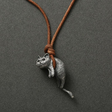 Meow Medallion Grunge Necklace Necklaces KittyNook Cat Company Default Title